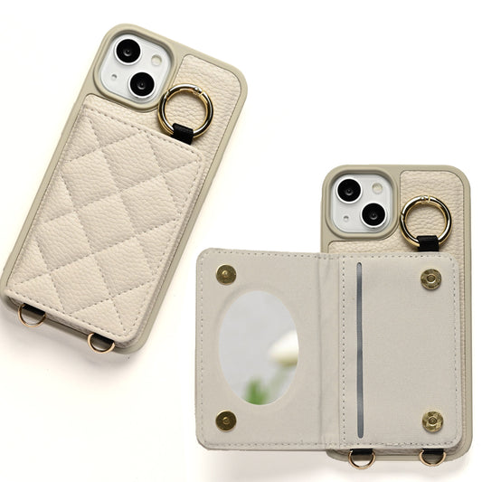 AQUOS sense6 SH-54B docomo キルティング カラー リアケース 2つ折りカードケース ミラー付き