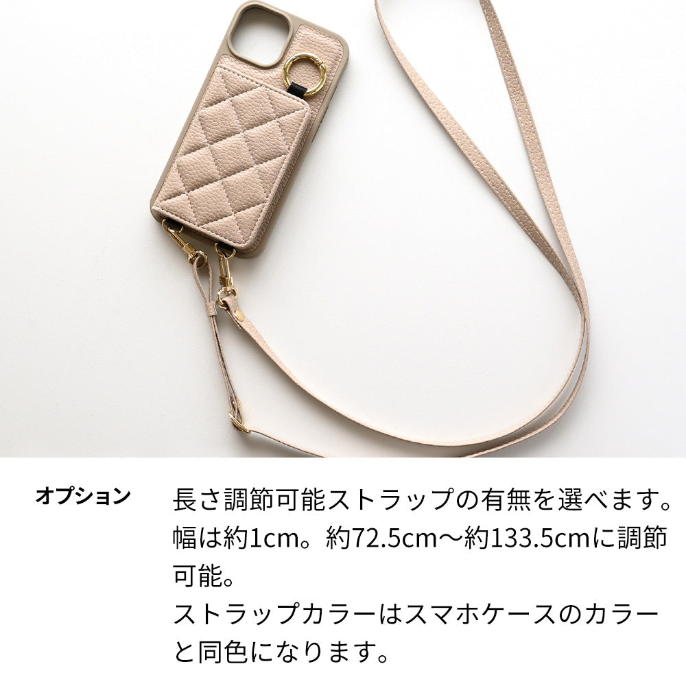 AQUOS sense4 SH-M15 キルティング カラー リアケース 2つ折りカードケース ミラー付き