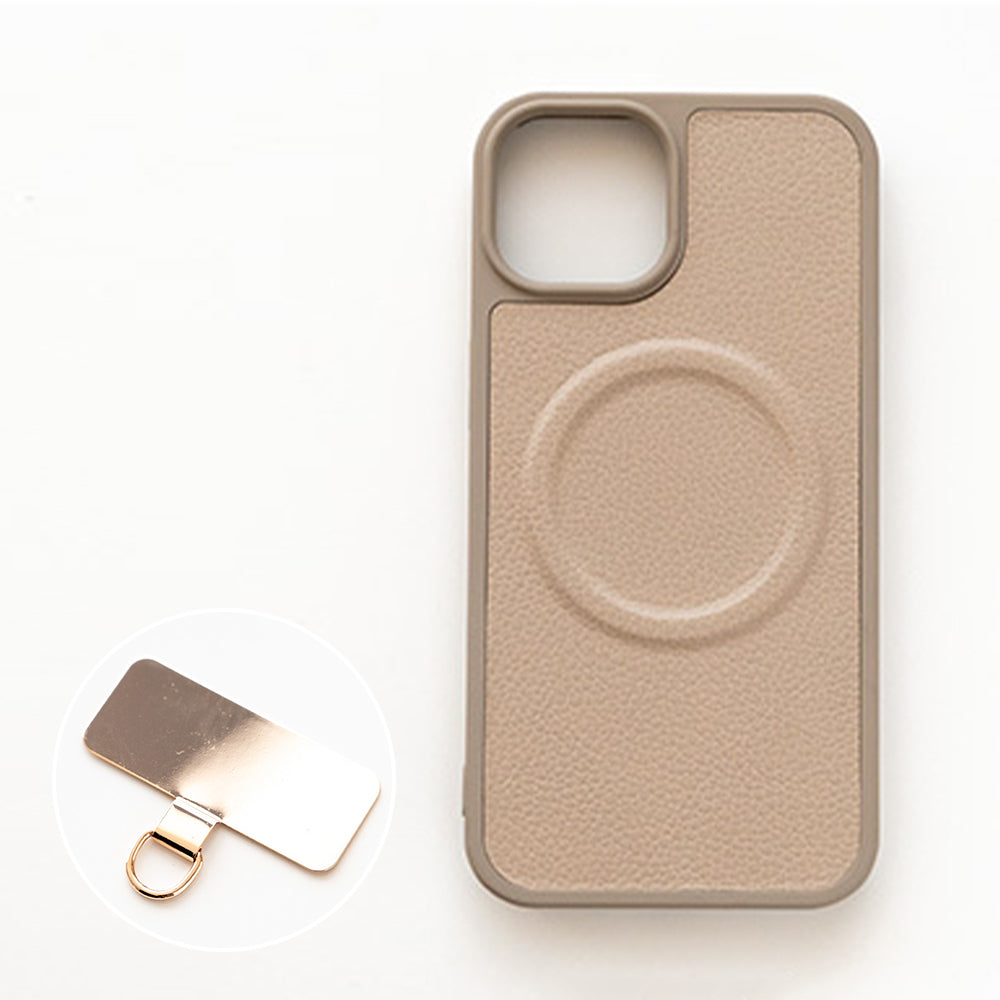 iPhone8 シュリンクレザー MagSafe対応 カラーリアケース マグネット スマホケース