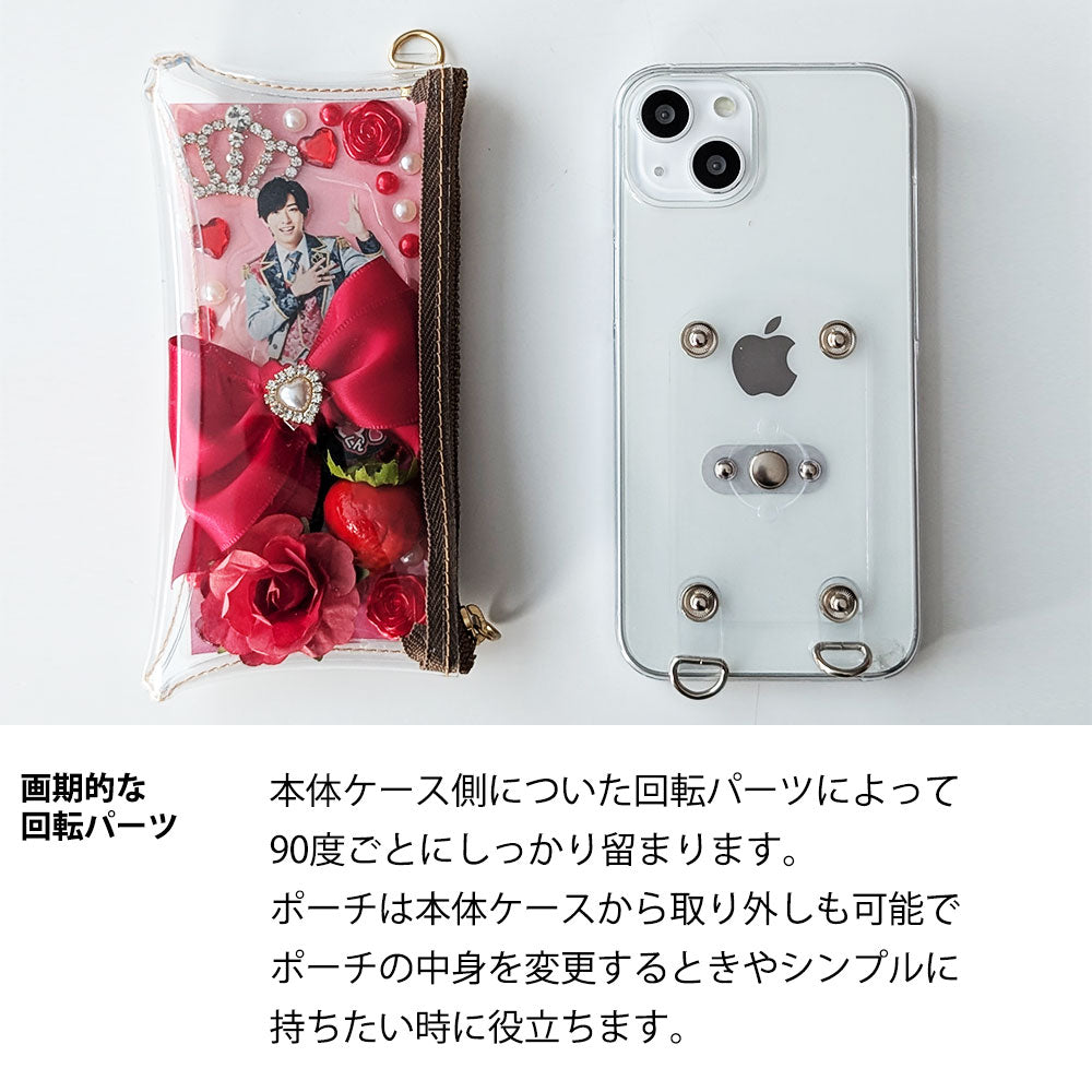 Galaxy S9 SCV38 au アクスタが入るスマホケース 回転式 スマホショルダー