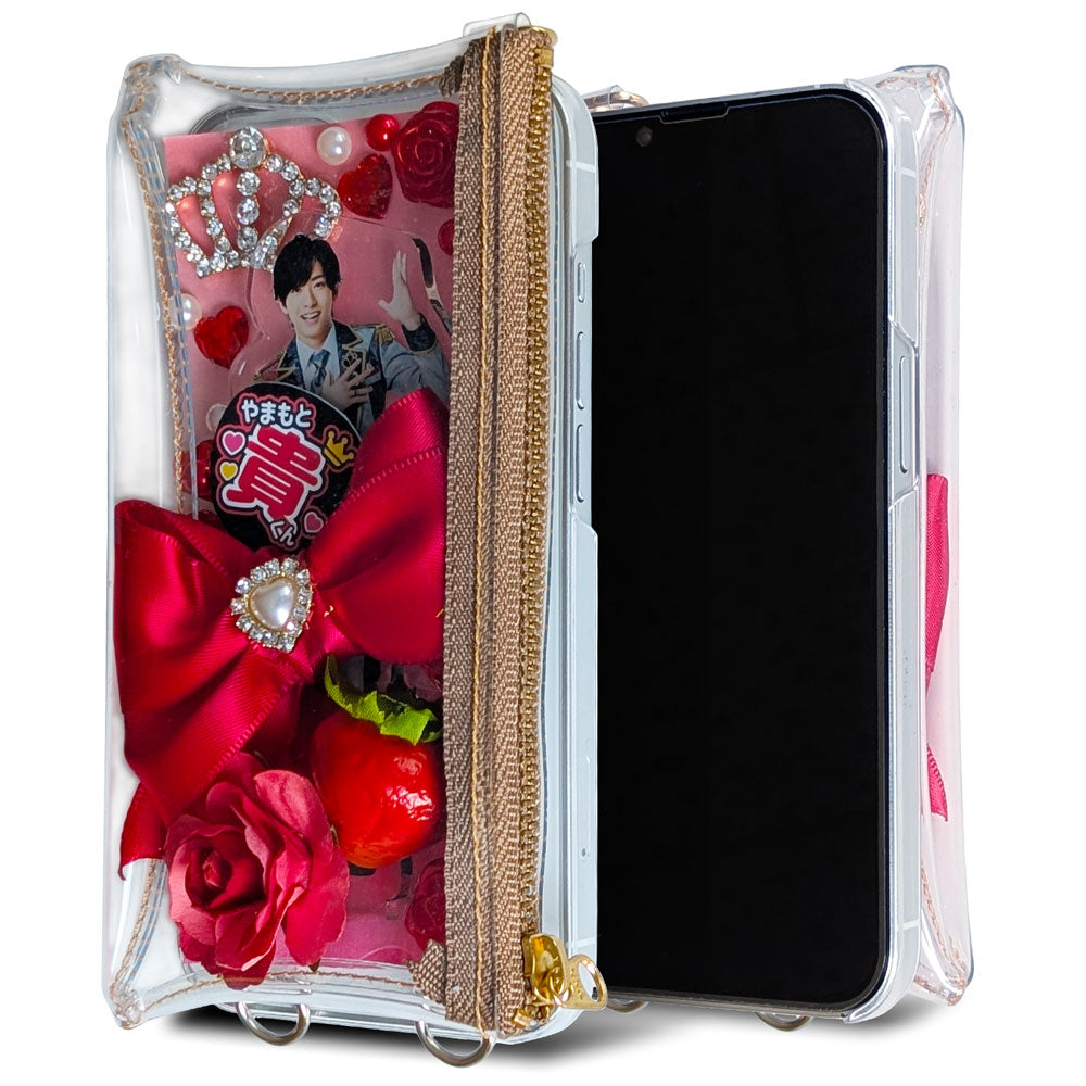 iPhone14 Plus アクスタが入るスマホケース 回転式 スマホショルダー