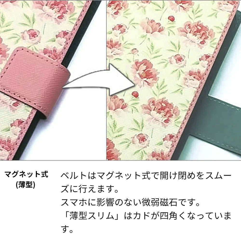 iPhone5 昭和レトロ 花柄 高画質仕上げ プリント手帳型ケース