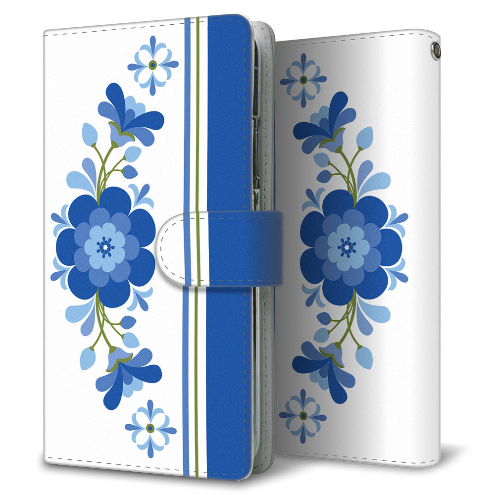 AQUOS wish4 A402SH Y!mobile 昭和レトロ 花柄 高画質仕上げ プリント手帳型ケース 耐衝撃