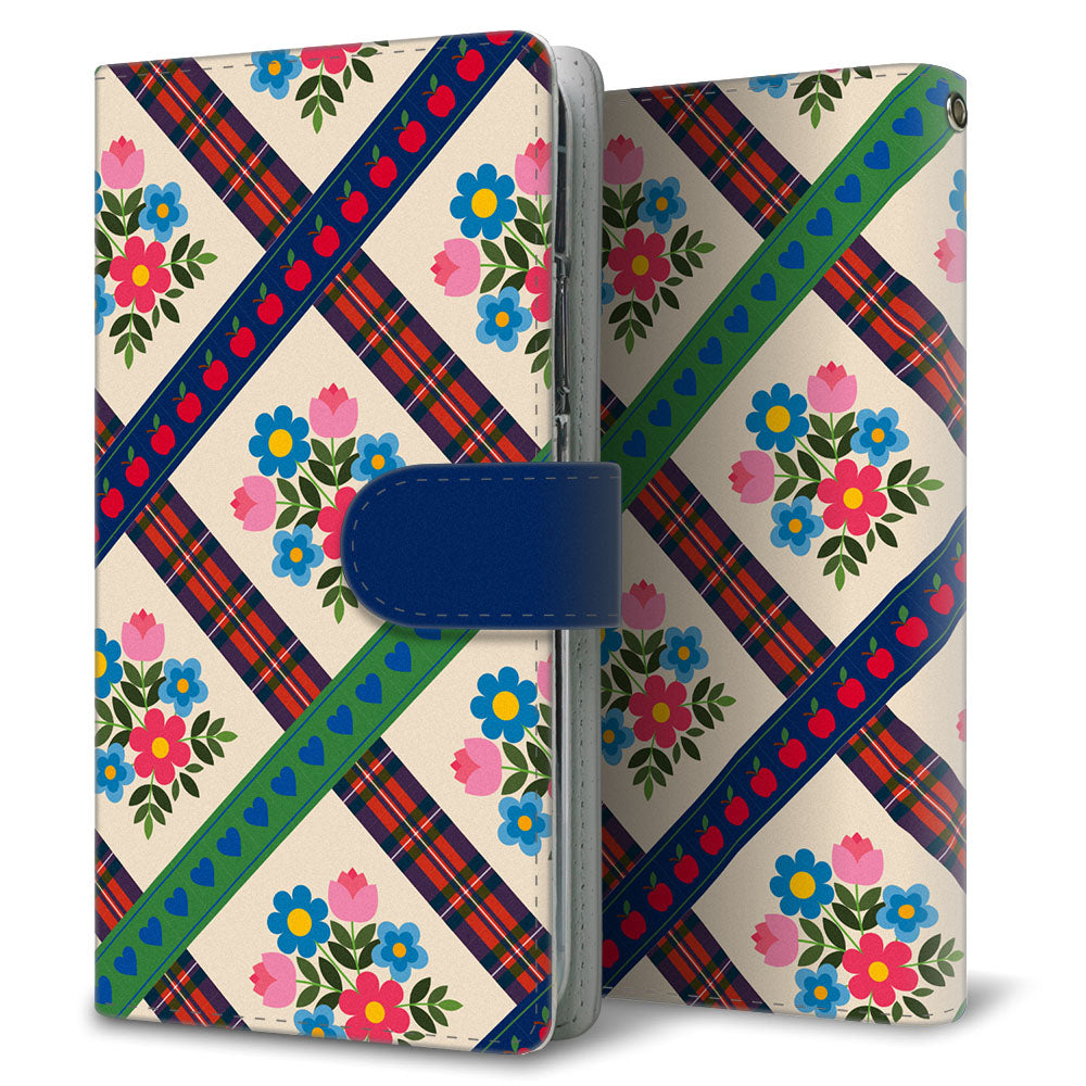 OPPO A79 5G A303OP Y!mobile 昭和レトロ 花柄 高画質仕上げ プリント手帳型ケース 耐衝撃