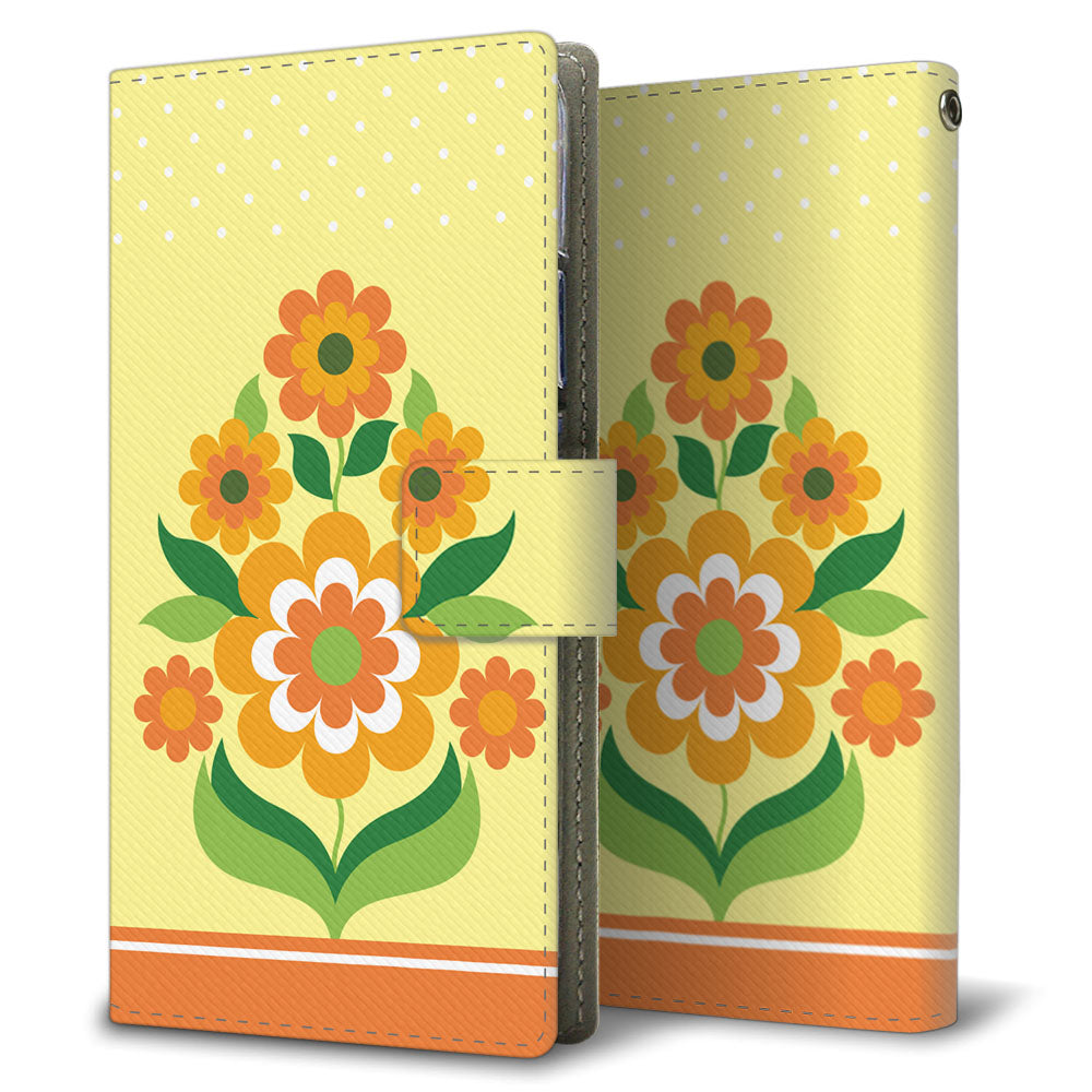 HUAWEI P40 lite E ART-L29N 昭和レトロ 花柄 高画質仕上げ プリント手帳型ケース 耐衝撃