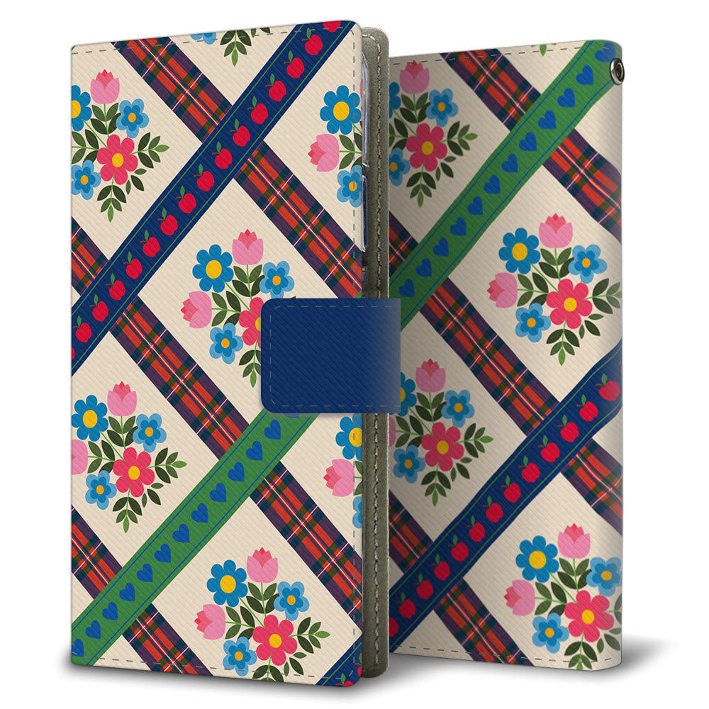 Galaxy S23 Ultra SCG20 au 昭和レトロ 花柄 高画質仕上げ プリント手帳型ケース 耐衝撃