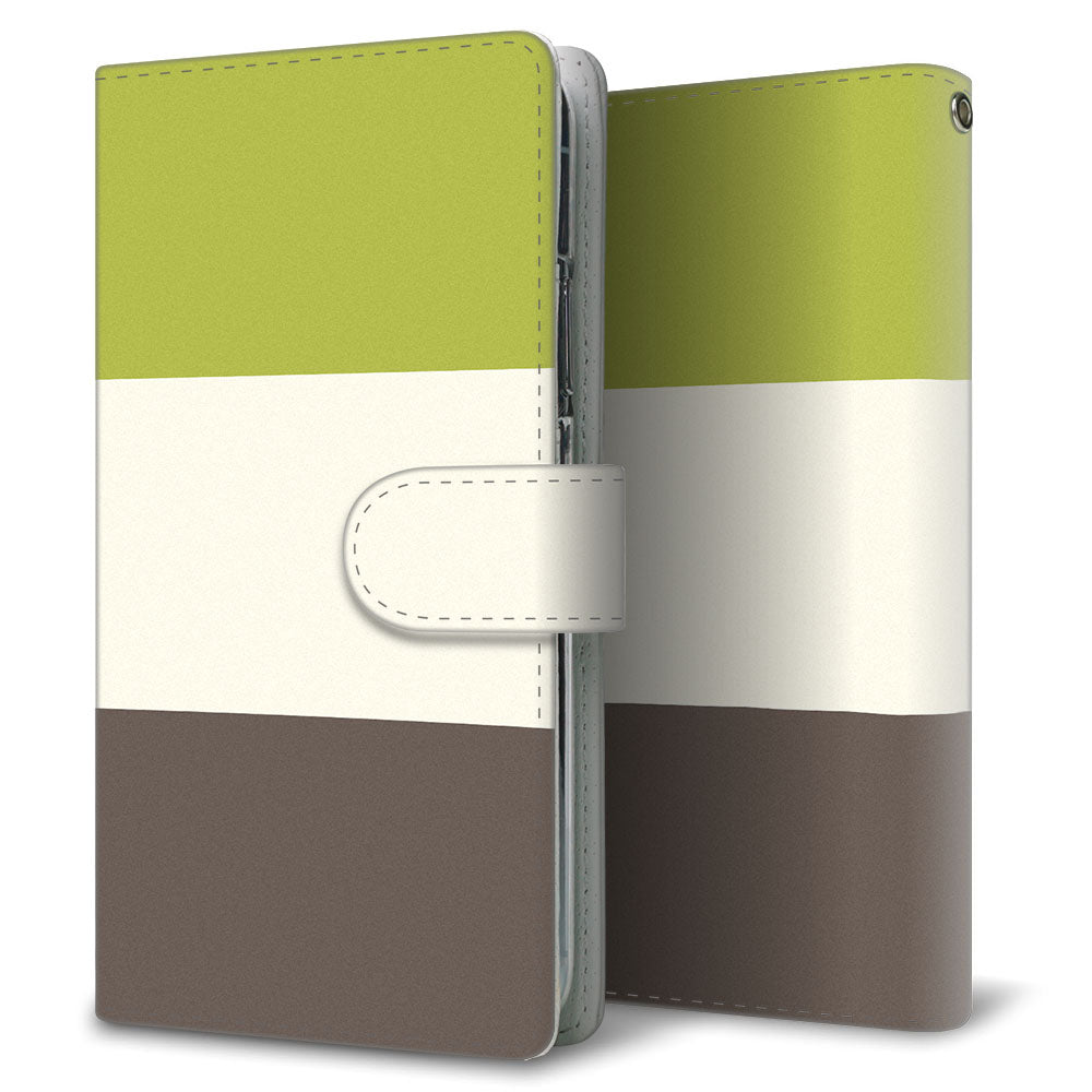 Xperia XZ2 702SO SoftBank かわいいトリコロール プリント手帳型ケース 耐衝撃