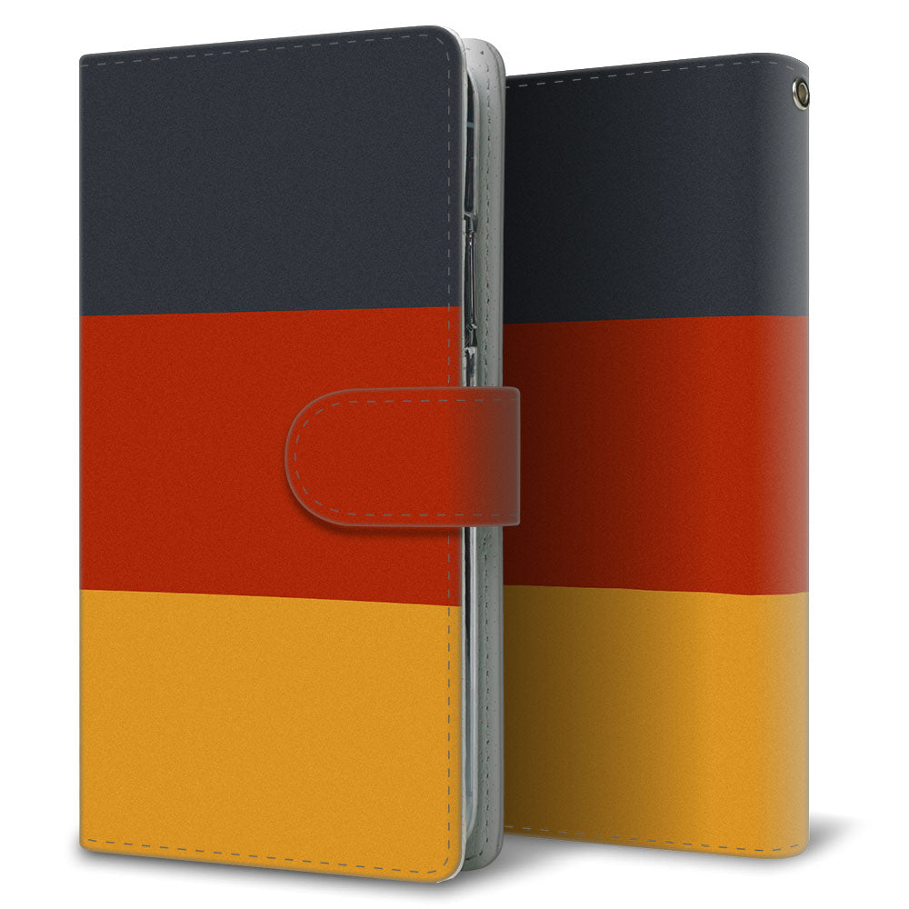 Xperia 1 III SOG03 au かわいいトリコロール プリント手帳型ケース 耐衝撃