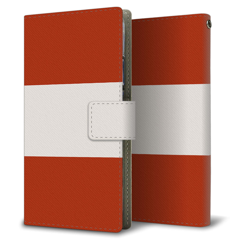 Disney Mobile DM-01J かわいいトリコロール プリント手帳型ケース 耐衝撃