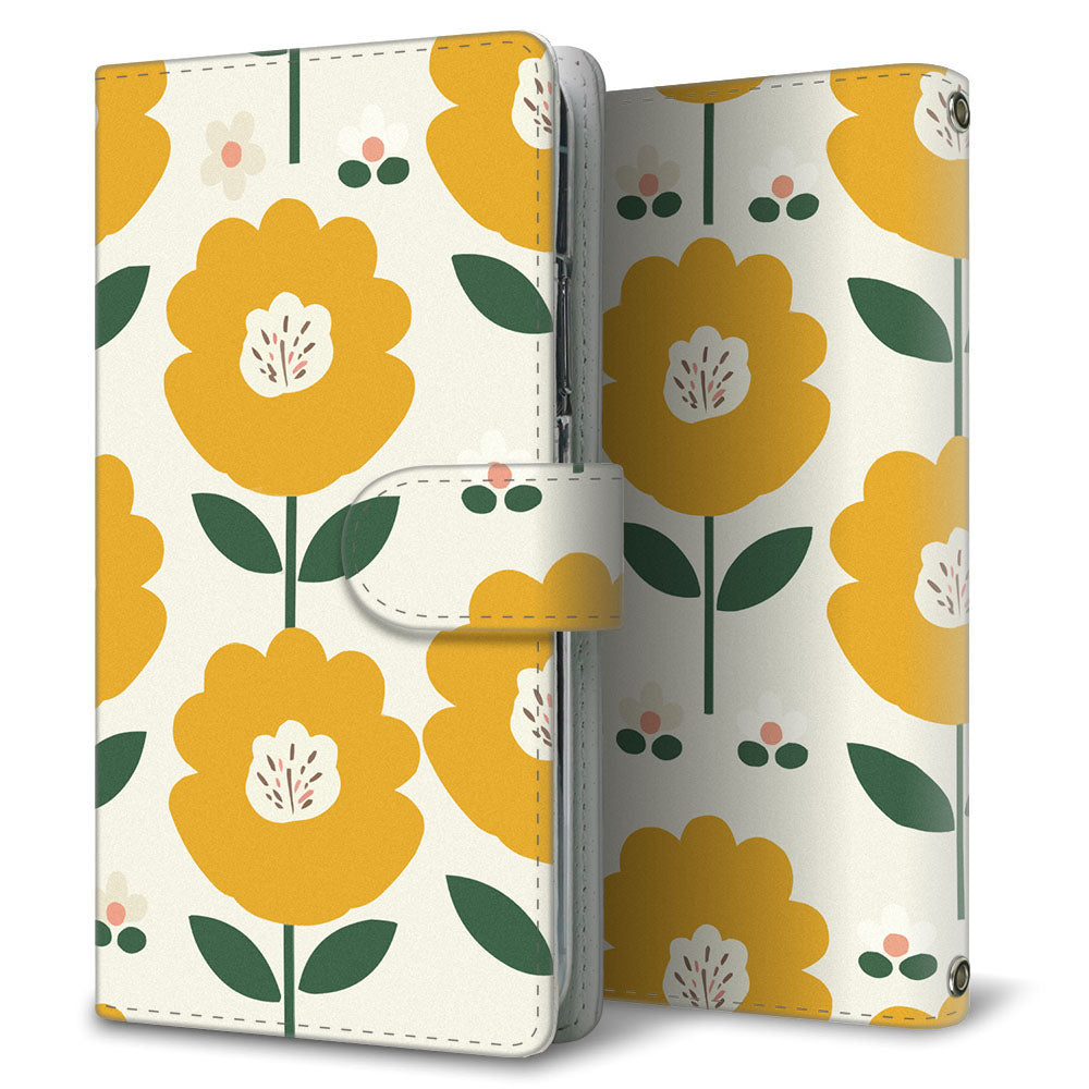 iPhone12 Pro Max 北欧風花柄 大人かわいい プリント手帳型ケース 耐衝撃