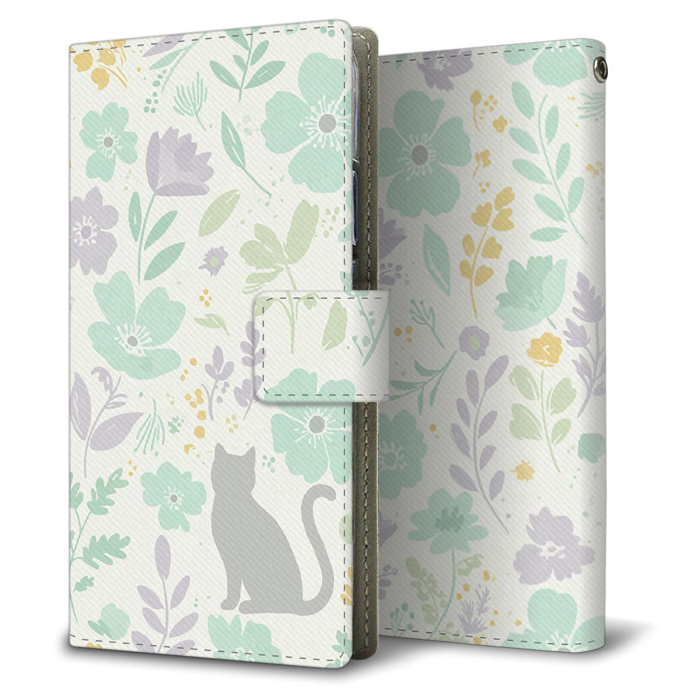 Galaxy S21+ 5G SCG10 au 北欧風パステル 大人かわいい プリント手帳型ケース 耐衝撃