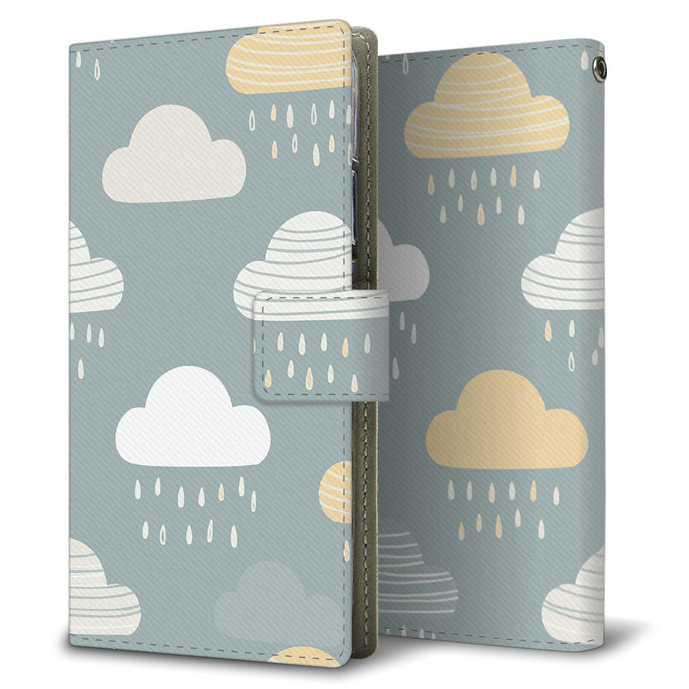 OPPO Reno7 A OPG04 au 北欧風パステル 大人かわいい プリント手帳型ケース 耐衝撃