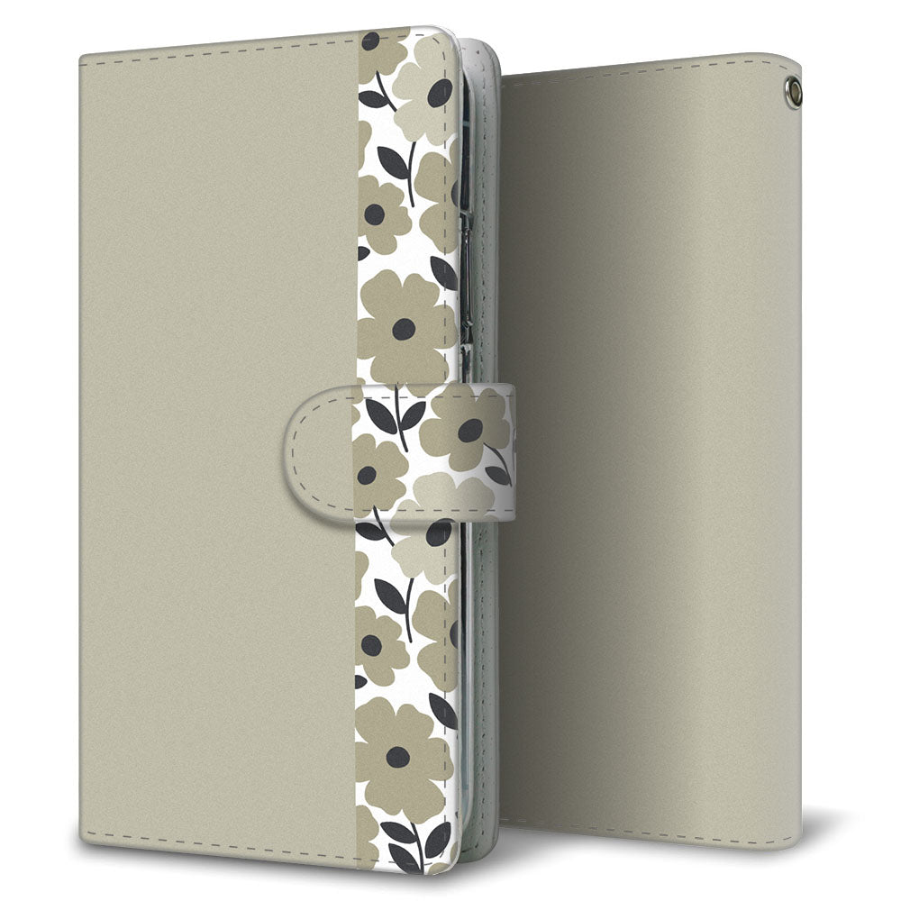 Xperia Z5 501SO SoftBank くすみガーデン 大人かわいい プリント手帳型ケース 耐衝撃