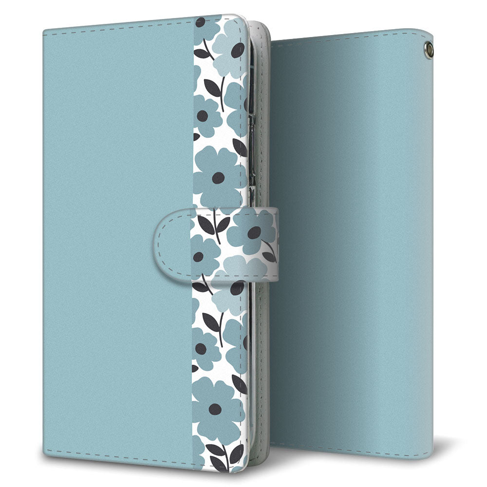 HUAWEI P30 lite Marie-L22J くすみガーデン 大人かわいい プリント手帳型ケース 耐衝撃
