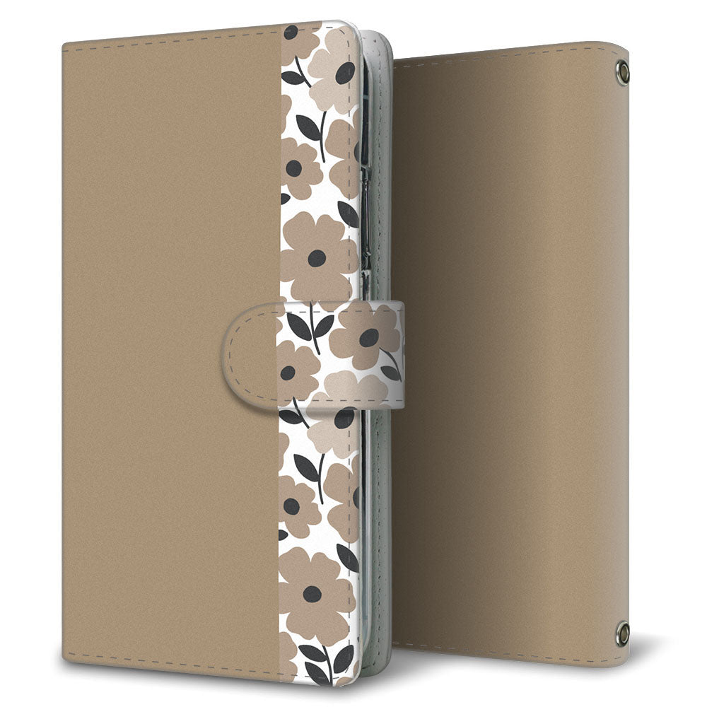 HUAWEI P30 lite Premium HWV33 au くすみガーデン 大人かわいい プリント手帳型ケース 耐衝撃