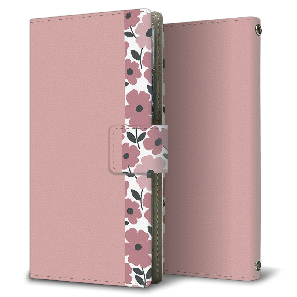 BASIO active SHG09 au くすみガーデン 大人かわいい プリント手帳型ケース 耐衝撃