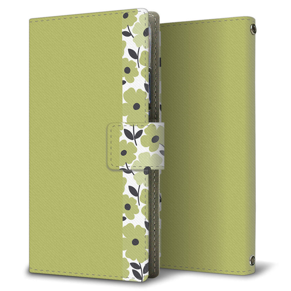 BASIO active SHG09 au くすみガーデン 大人かわいい プリント手帳型ケース 耐衝撃