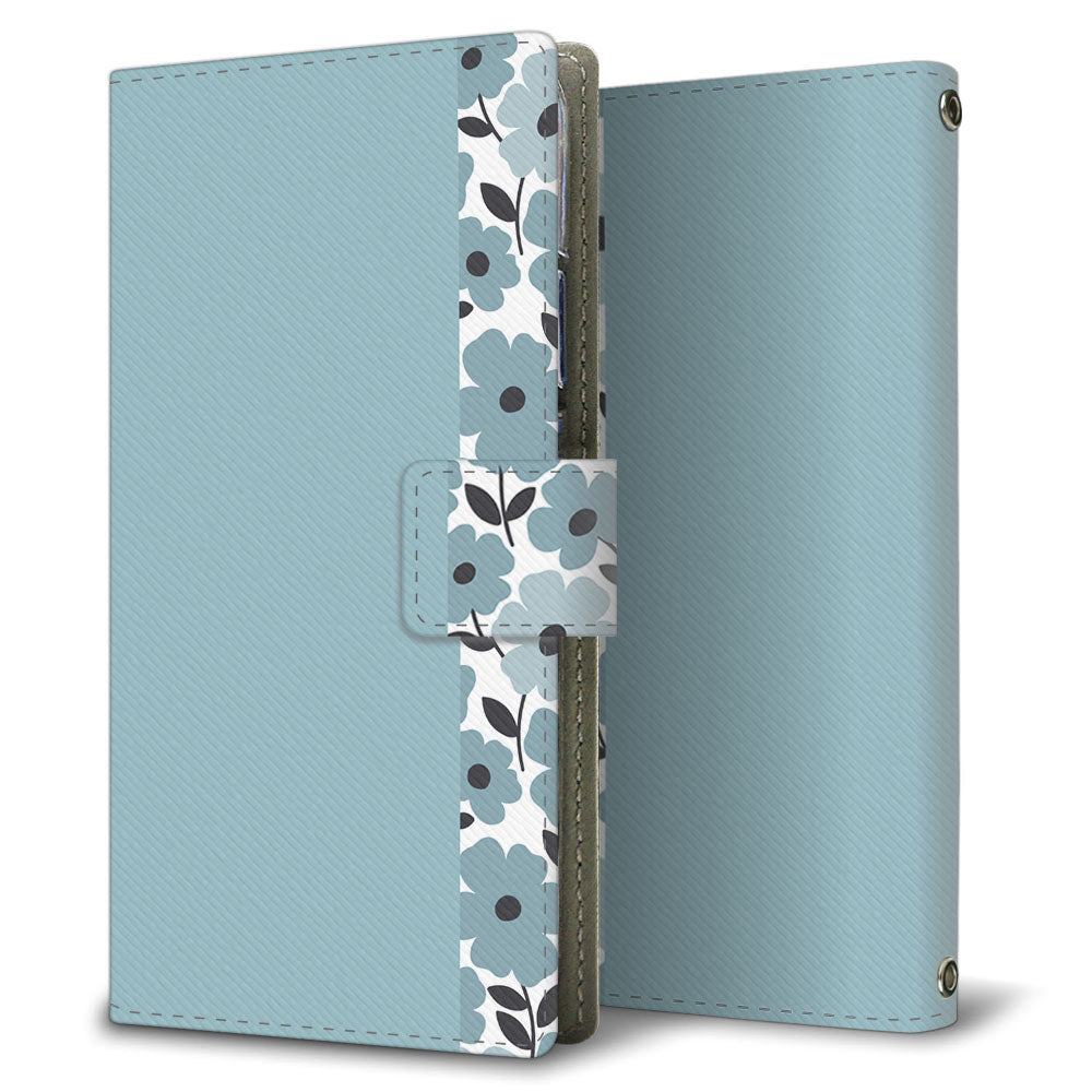 BASIO active SHG09 au くすみガーデン 大人かわいい プリント手帳型ケース 耐衝撃