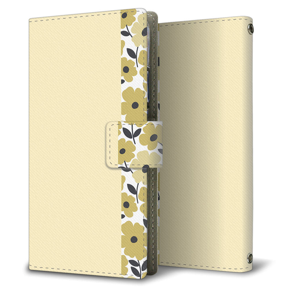 BASIO active SHG09 au くすみガーデン 大人かわいい プリント手帳型ケース 耐衝撃