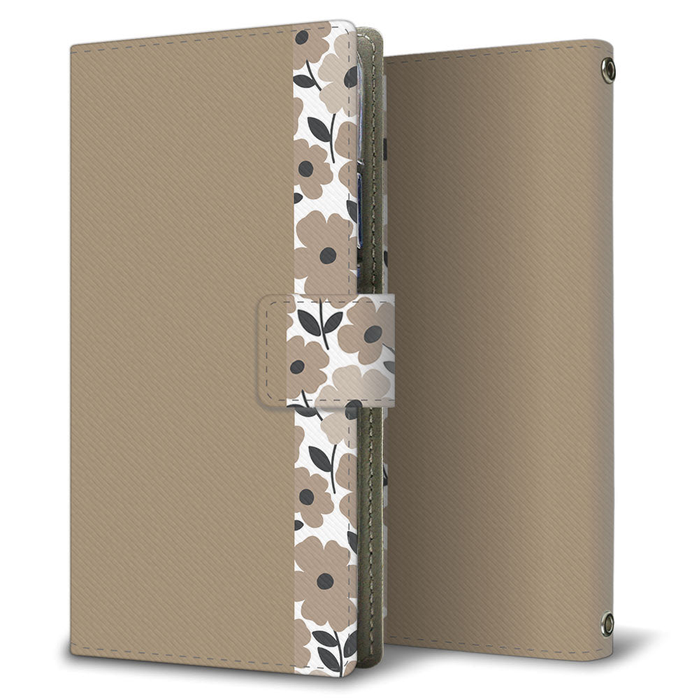 BASIO active SHG09 au くすみガーデン 大人かわいい プリント手帳型ケース 耐衝撃