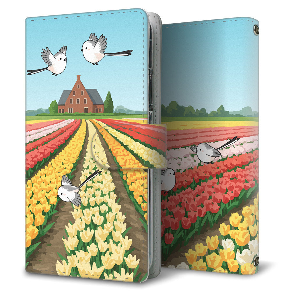 Galaxy S23 Ultra SCG20 au シマエナガとかわいい時間 プリント手帳型ケース 耐衝撃