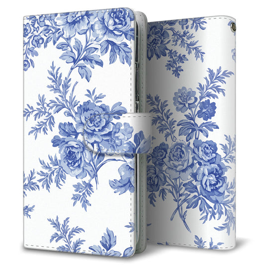 らくらくスマートフォン me F-03K docomo クラシカルローズ 大人かわいい プリント手帳型ケース 耐衝撃