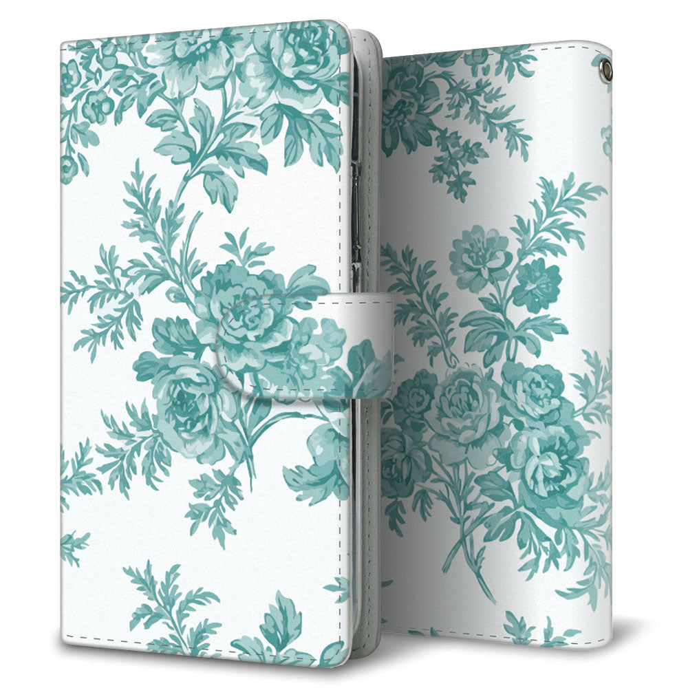 AQUOS zero6 SHG04 au クラシカルローズ 大人かわいい プリント手帳型ケース 耐衝撃