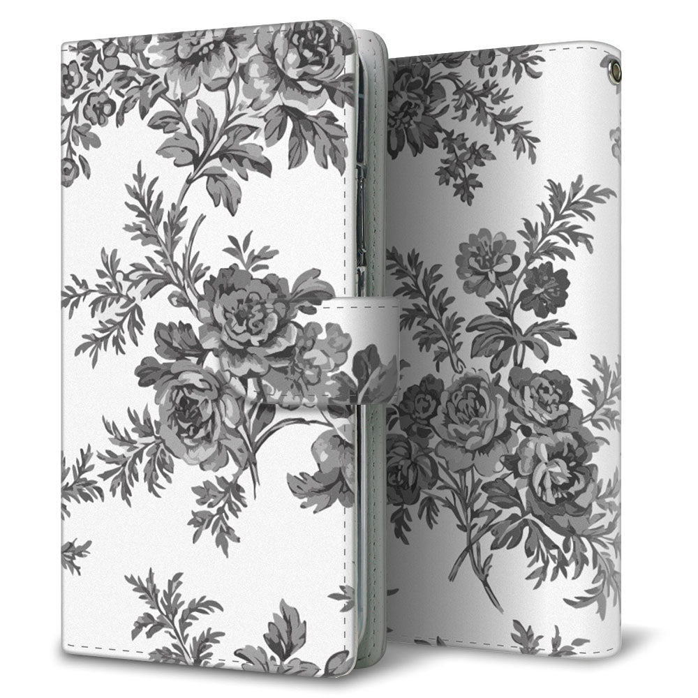 arrows We A101FC クラシカルローズ 大人かわいい プリント手帳型ケース 耐衝撃