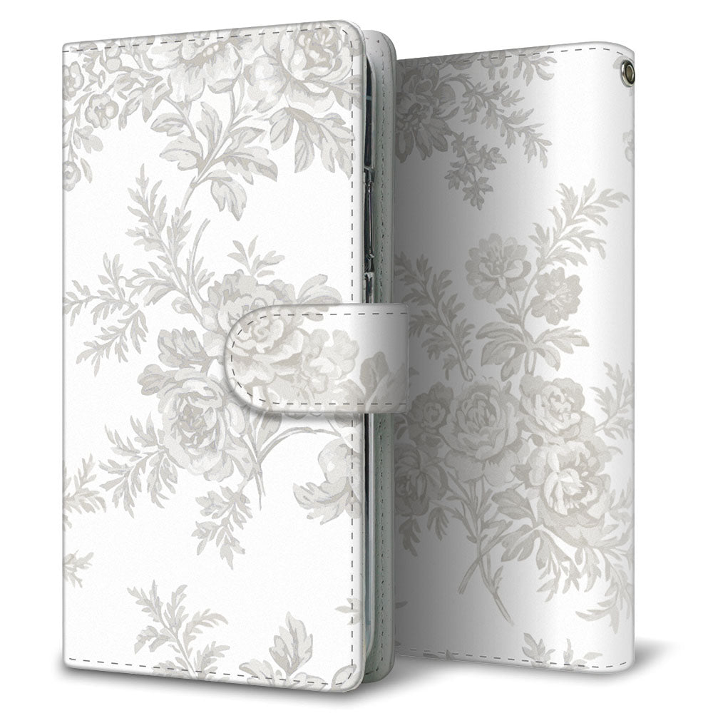 AQUOS R10 A501SH SoftBank クラシカルローズ 大人かわいい プリント手帳型ケース 耐衝撃