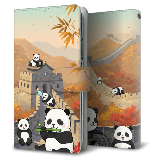 Xiaomi Redmi 12C パンダとかわいい時間 プリント手帳型ケース 耐衝撃