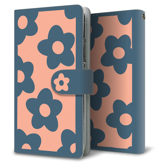 Xperia 10 VI A402SO SoftBank ふちどりデイジー 大人かわいい プリント手帳型ケース 耐衝撃