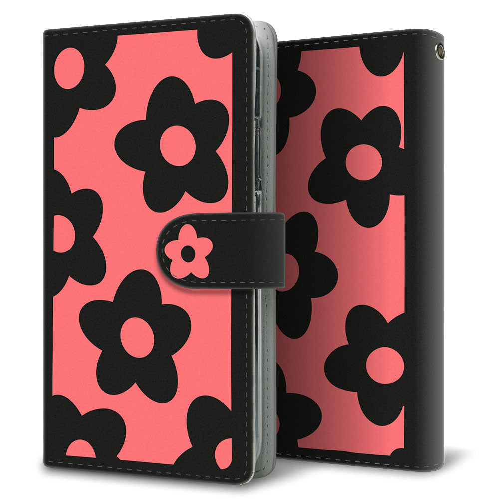 Xiaomi Redmi 12C ふちどりデイジー 大人かわいい プリント手帳型ケース 耐衝撃