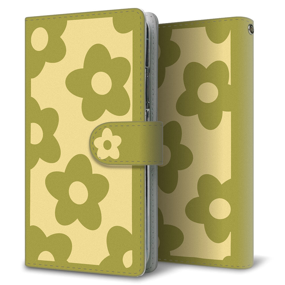 Xiaomi 11T Pro ふちどりデイジー 大人かわいい プリント手帳型ケース 耐衝撃