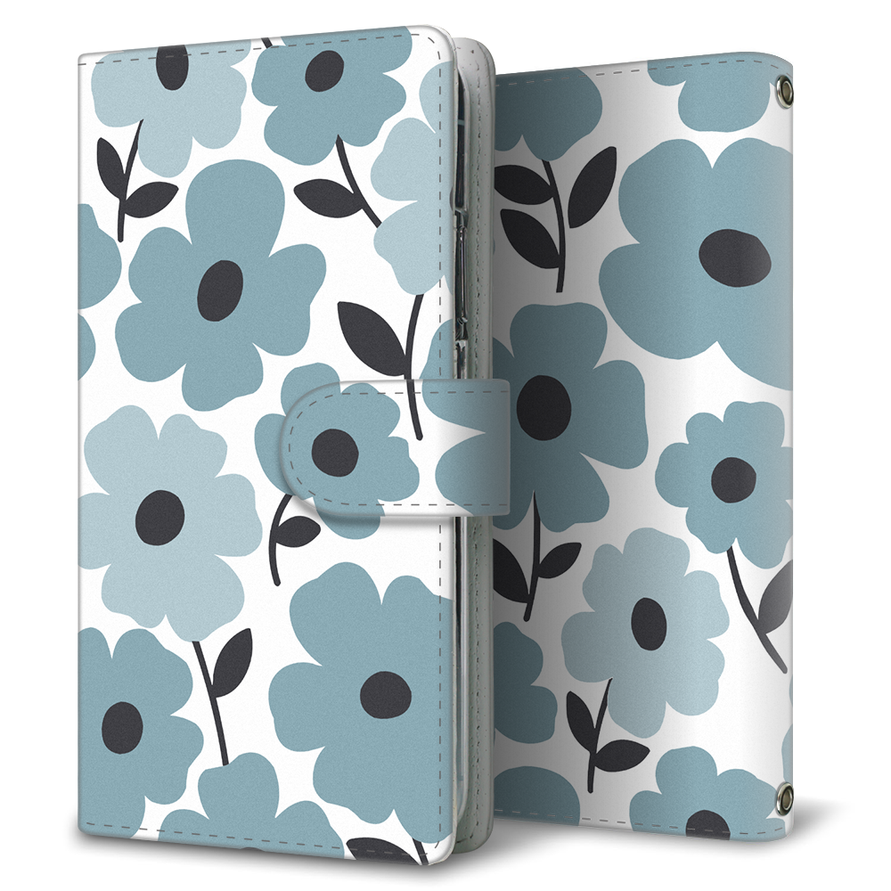 Galaxy A25 5G SCG33 au トーンフラワーズ 大人かわいい プリント手帳型ケース 耐衝撃