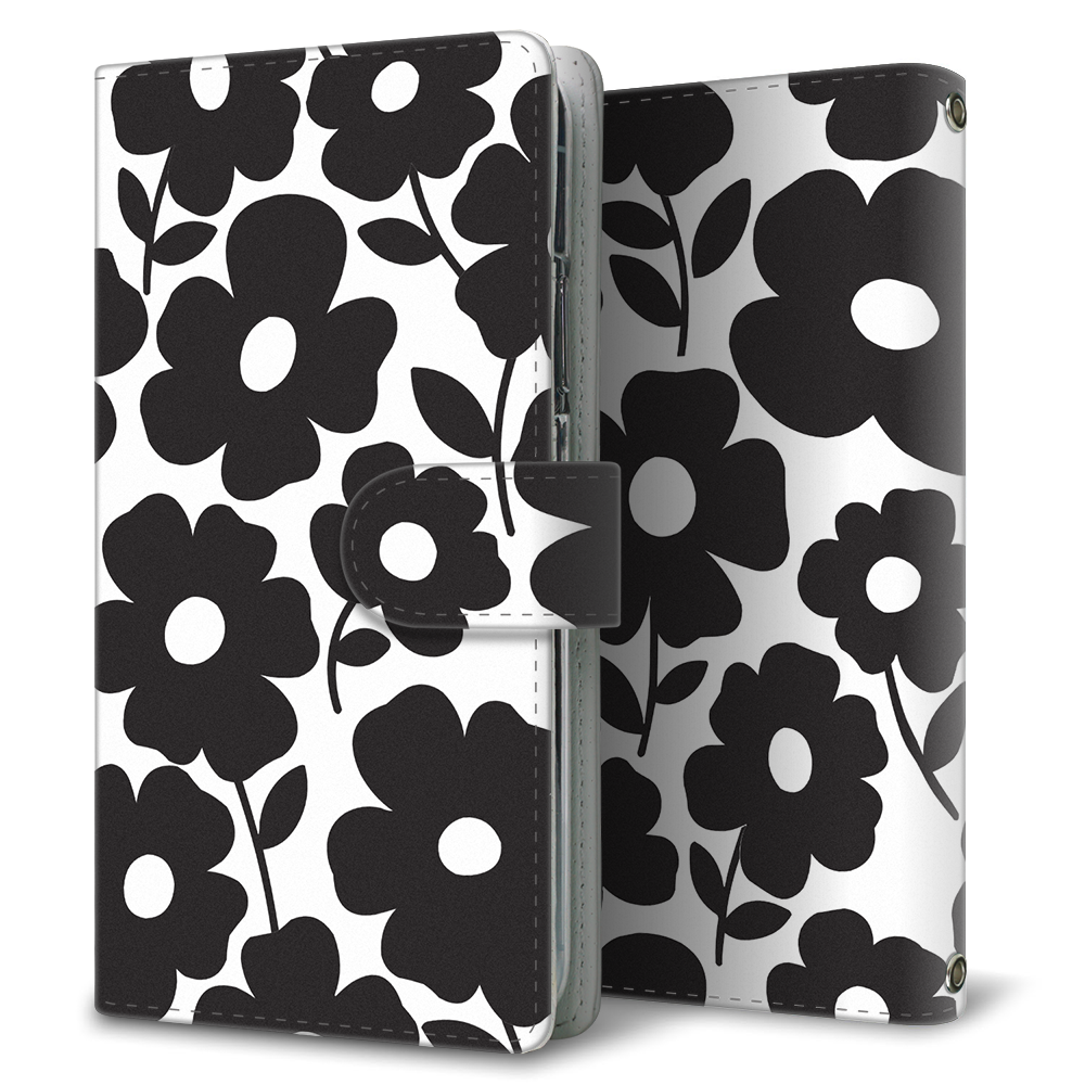 Galaxy A23 5G SCG18 au トーンフラワーズ 大人かわいい プリント手帳型ケース 耐衝撃