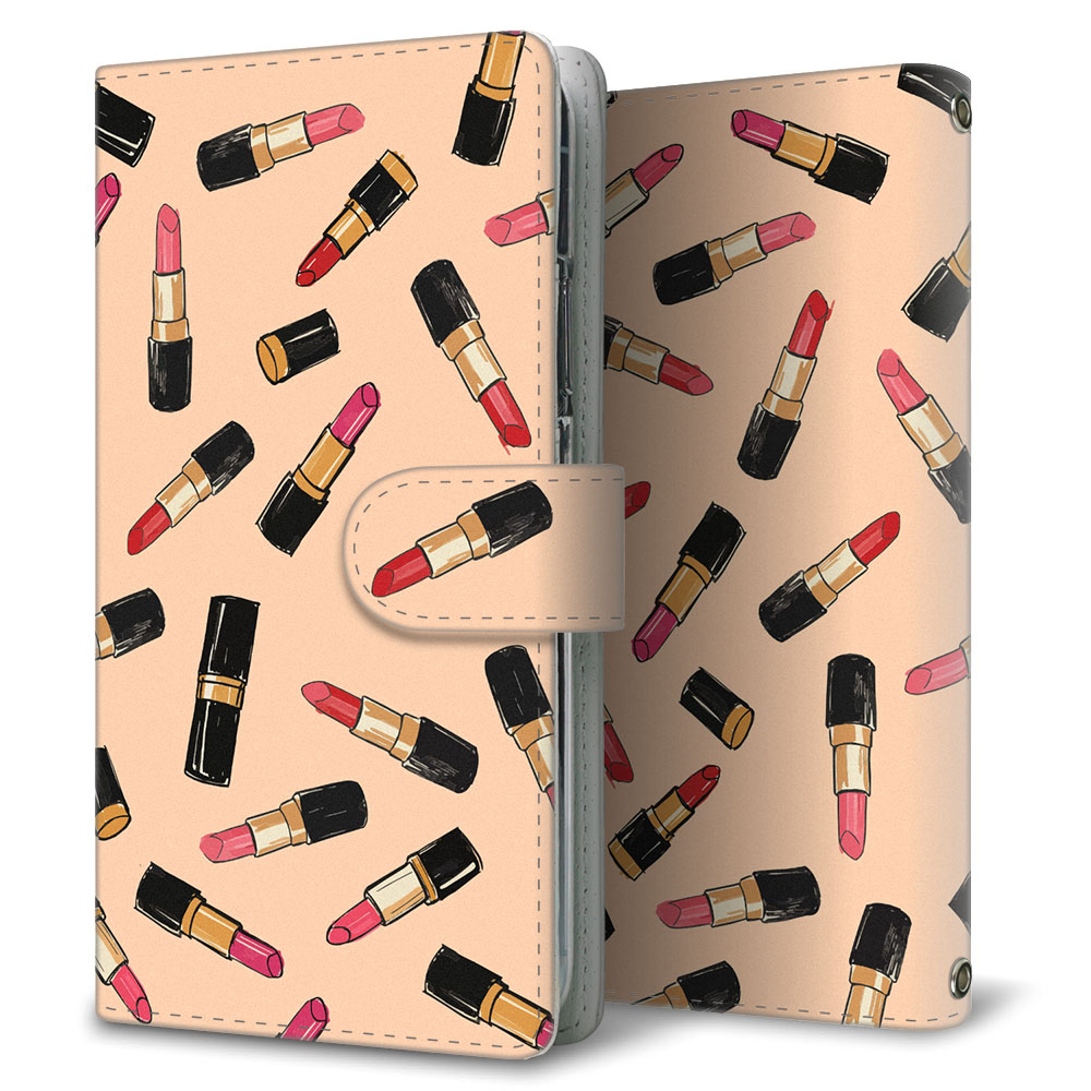 Xperia 1 VII SO-51F docomo リップスケッチ 大人かわいい プリント手帳型ケース 耐衝撃