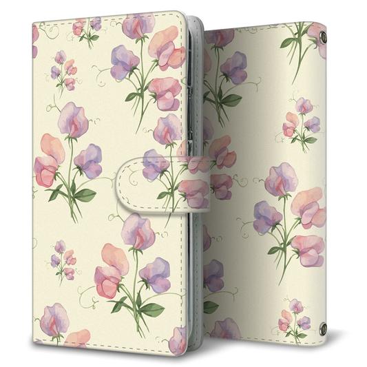 iPhone15 ブーケコレクション 大人かわいい花柄 プリント手帳型ケース 耐衝撃