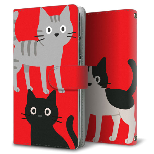 AQUOS sense10 SH-M33 サイレントキャット プリント手帳型ケース 耐衝撃