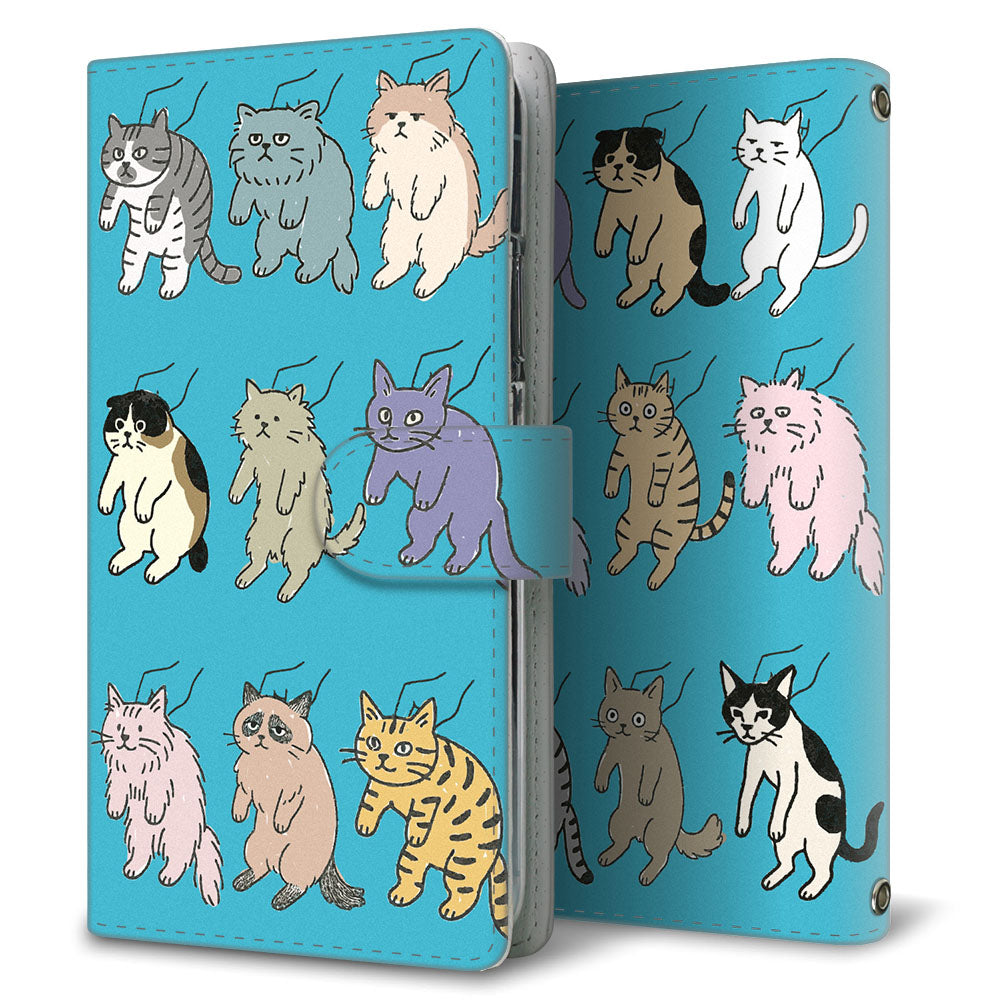 Galaxy A51 5G SC-54A docomo 借りてきた猫 プリント手帳型ケース 耐衝撃