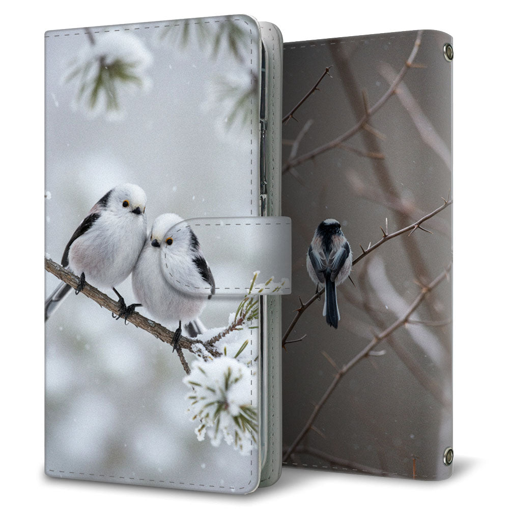 HUAWEI nova lite 2 704HW SoftBank シマエナガ写真館 プリント手帳型ケース 耐衝撃