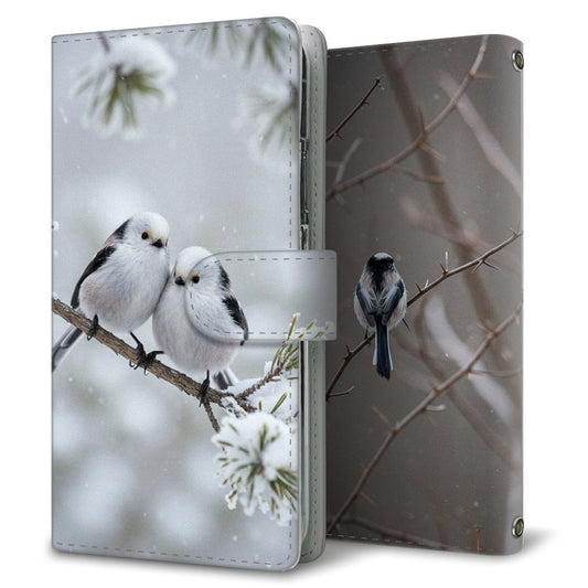 Xperia 10 V SO-52D docomo シマエナガ写真館 プリント手帳型ケース 耐衝撃