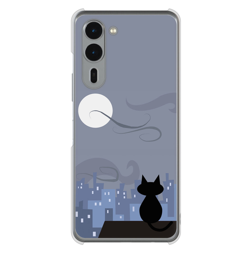 arrows We2 Plus F-51E docomo 高画質仕上げ 背面印刷 ハードケース夜とネコ