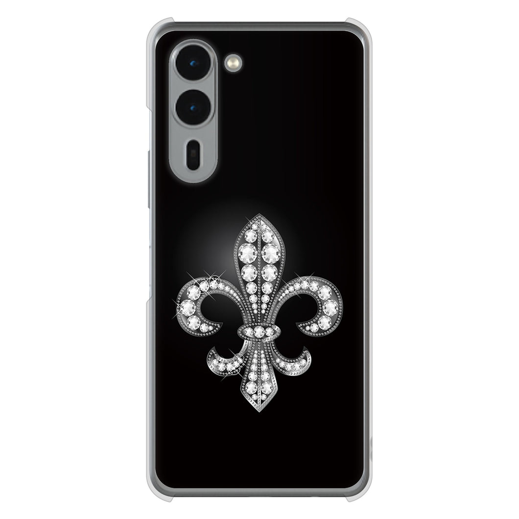 arrows We2 Plus F-51E docomo 高画質仕上げ 背面印刷 ハードケース 【042 ラインストーン風の印刷ゴージャスユリ】