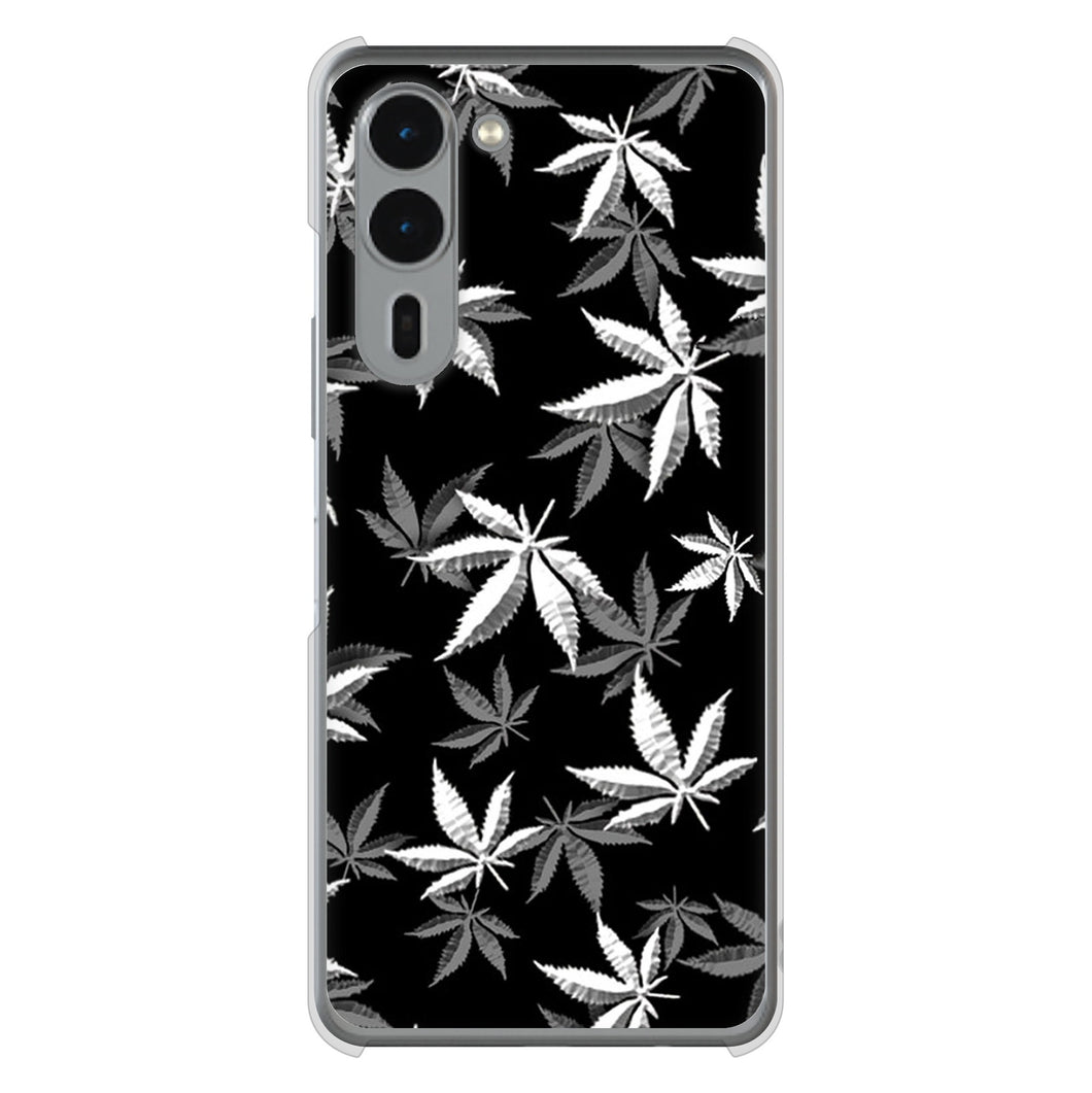 arrows We2 Plus F-51E docomo 高画質仕上げ 背面印刷 ハードケース 【064 モノトーン大麻ブラック】