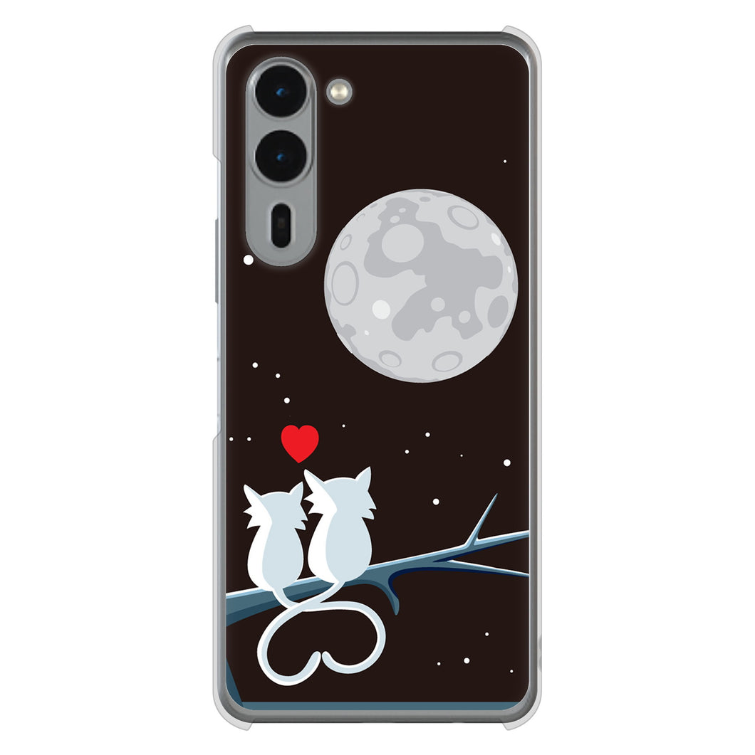 arrows We2 Plus F-51E docomo 高画質仕上げ 背面印刷 ハードケース夜とネコ