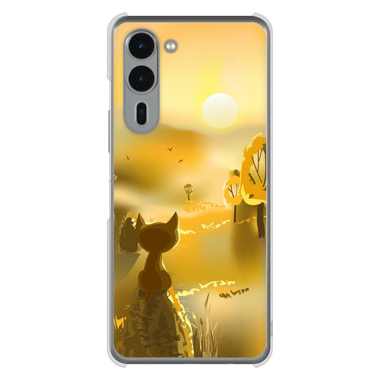 arrows We2 Plus F-51E docomo 高画質仕上げ 背面印刷 ハードケース 【400 たそがれの猫】