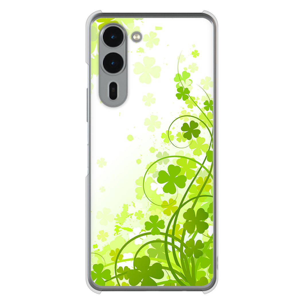 arrows We2 Plus F-51E docomo 高画質仕上げ 背面印刷 ハードケース 【565 四葉のクローバー】