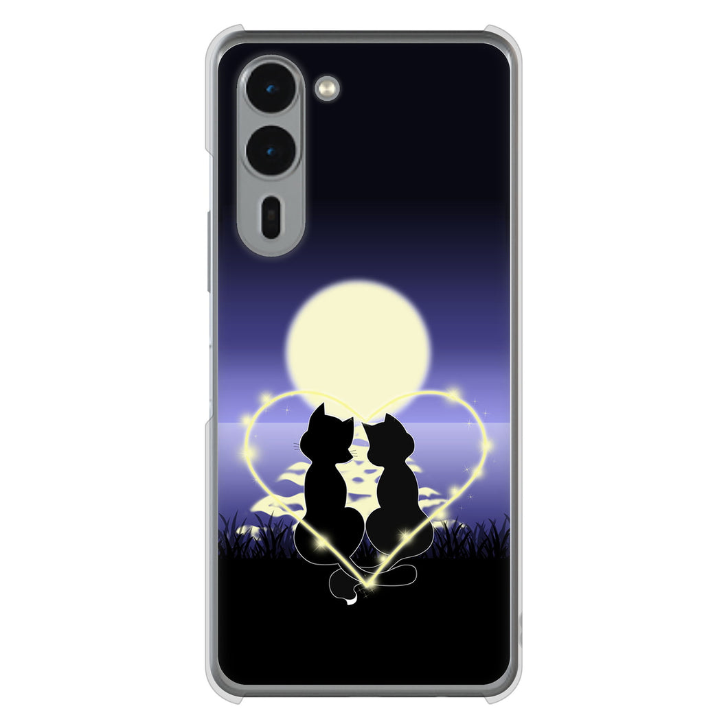 arrows We2 Plus F-51E docomo 高画質仕上げ 背面印刷 ハードケース夜とネコ