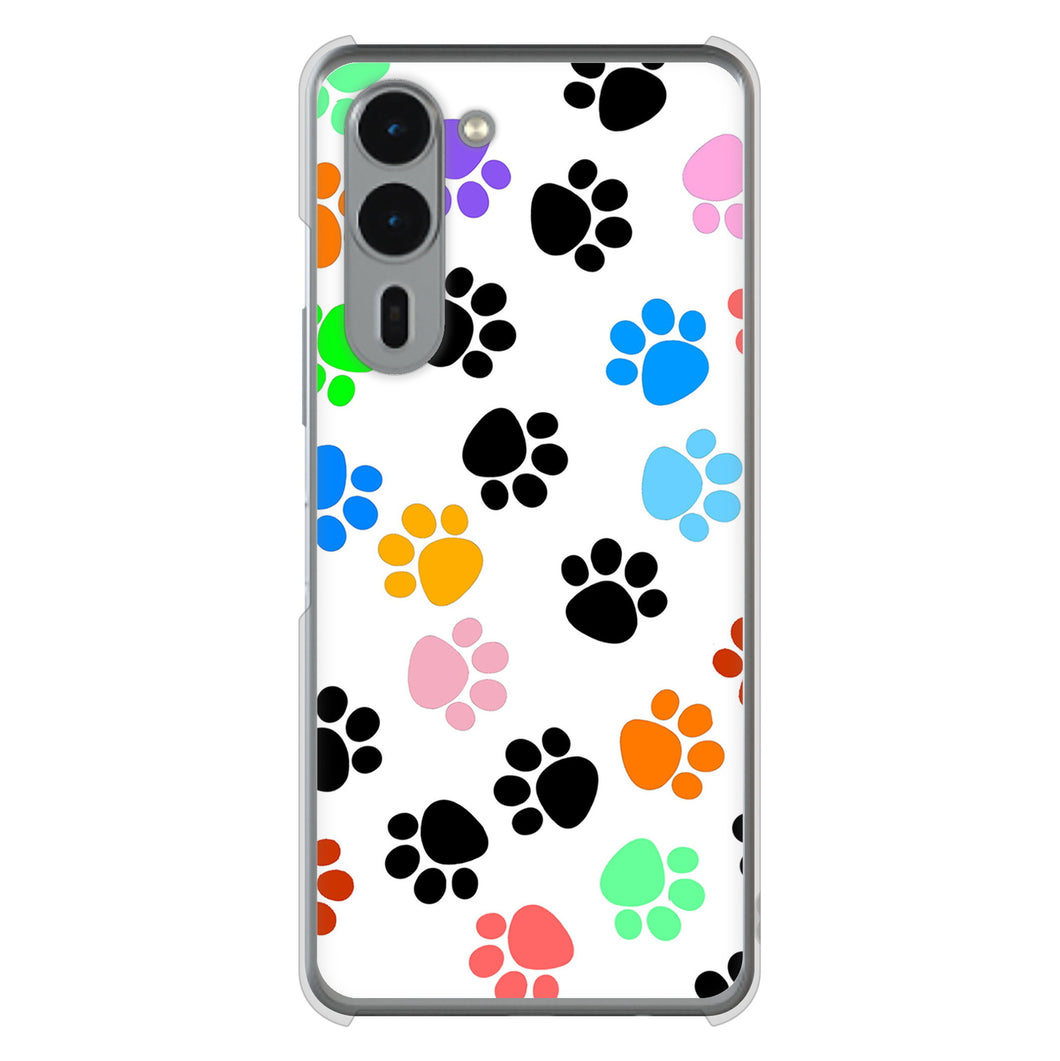 arrows We2 Plus F-51E docomo 高画質仕上げ 背面印刷 ハードケース 【1108 あしあとカラフル】