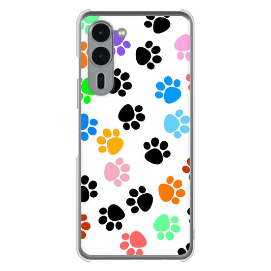 arrows We2 Plus F-51E docomo 高画質仕上げ 背面印刷 ハードケース 【1108 あしあとカラフル】